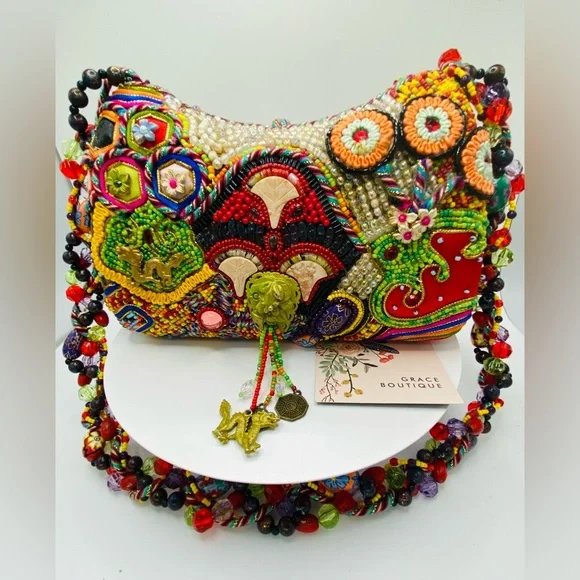 メリーフランシス MARY FRANCESビーズバッグ パーティー MARY FRANCES ビーズ刺繍 パーティーバッグ